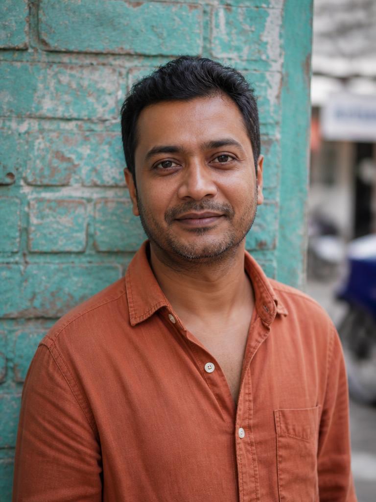 Portrait of a warm, confident man